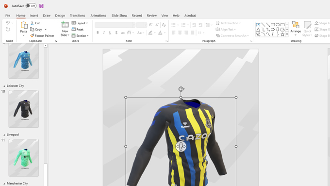 3D Object Animation Premier League Goalkeeper Shirt